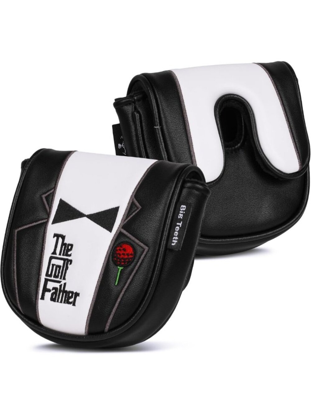 Funny Golf Club Covers Set | Driver, Fairway, Hybrid & Putter Headcovers - Black